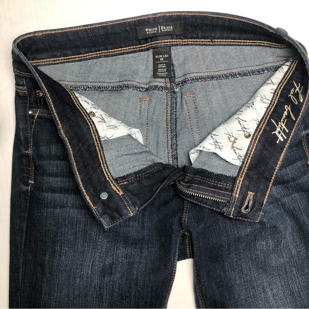 ⭐️NEW⭐️White House Black Market (WHBM) The Slim Leg Blue Jeans - Picture 4 of 10